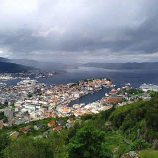 Bergen - výhľadka nad mestom